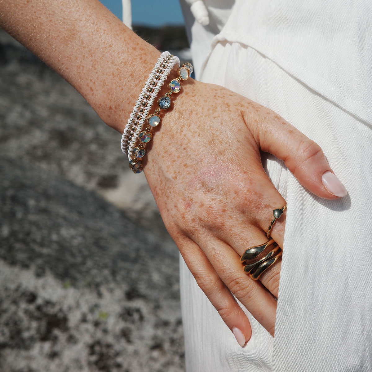 Solstice gold big bracelet