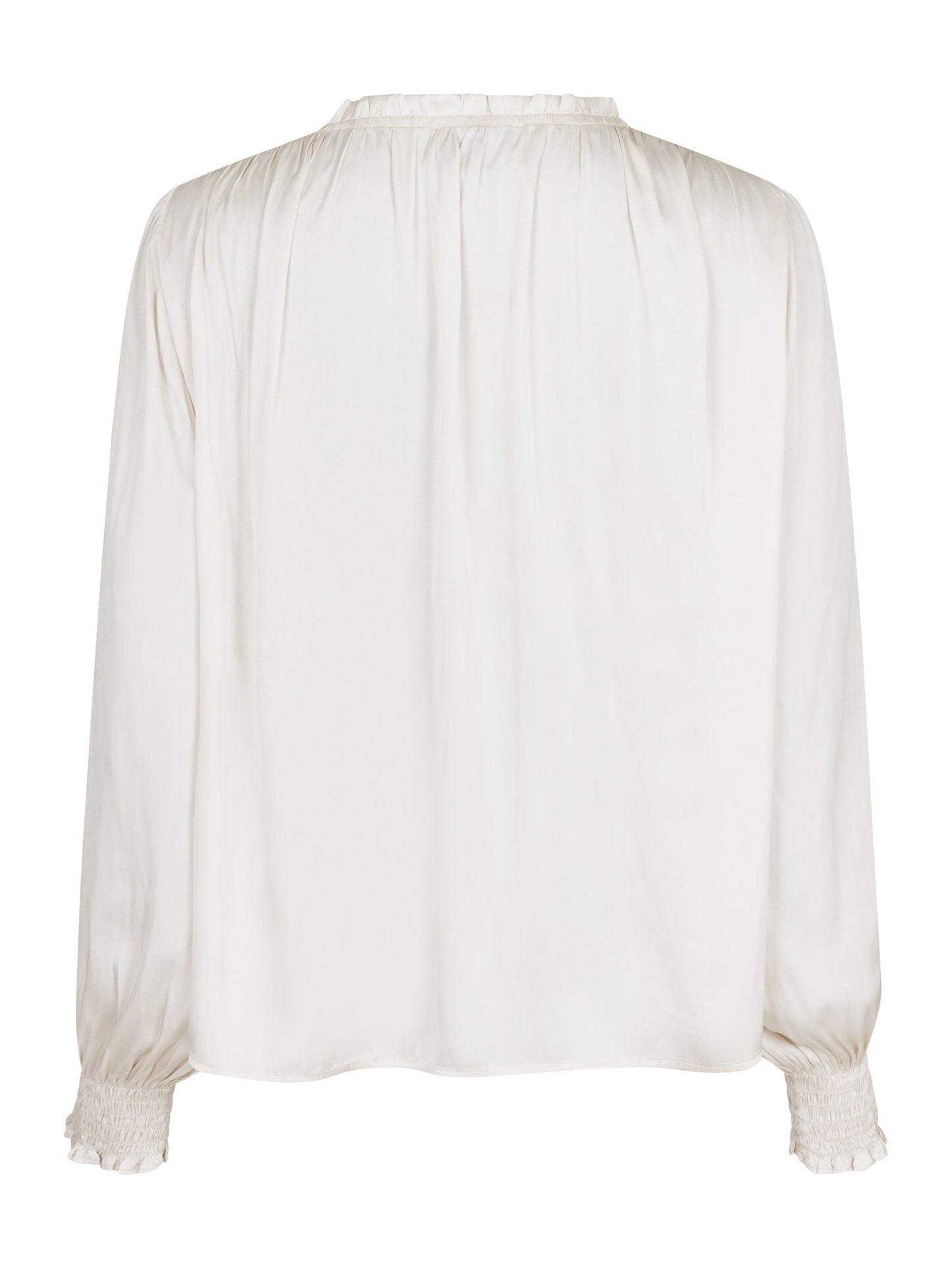 Lucie Satin Blouse-Off White