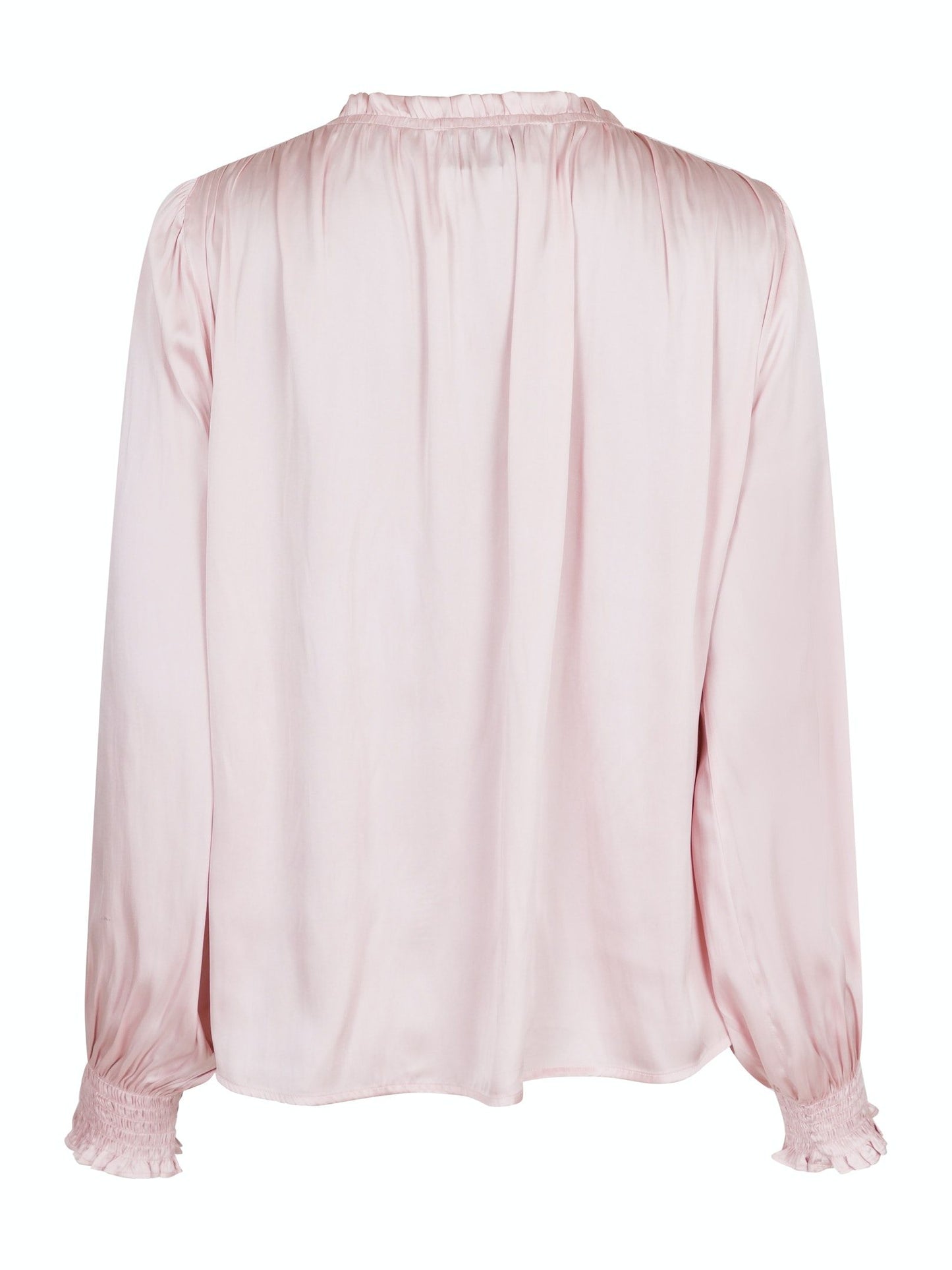 Lucie Satin Blouse-Rose