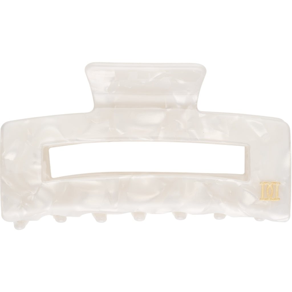 Square Hair Claw Large - Off White