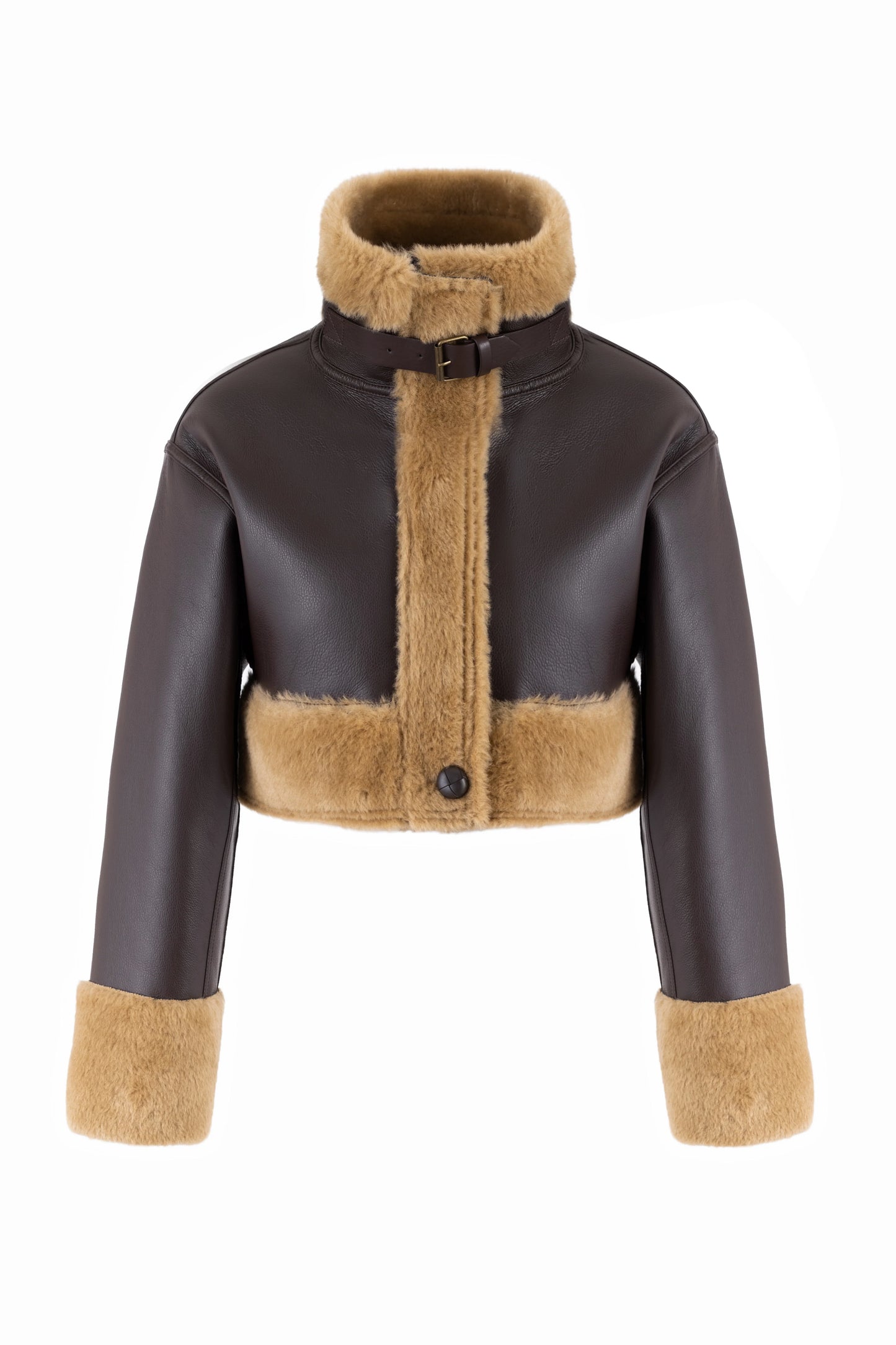 PU Bonded Fur choc/Caramel