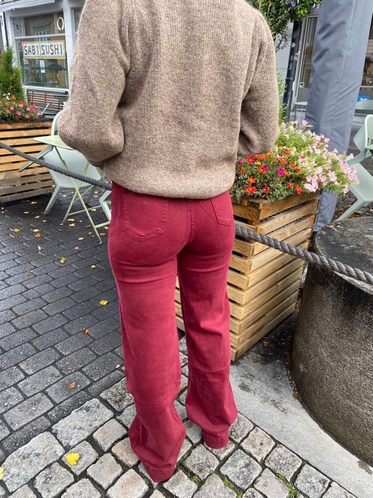 Pockets in front bukse Wine