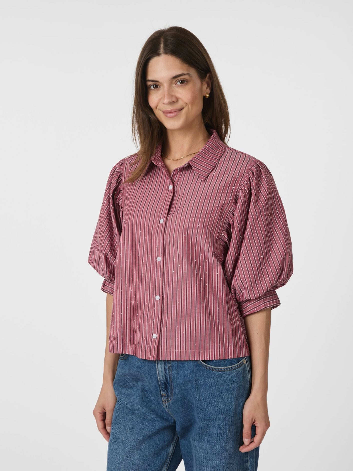 Etta soft stripe stone shirt