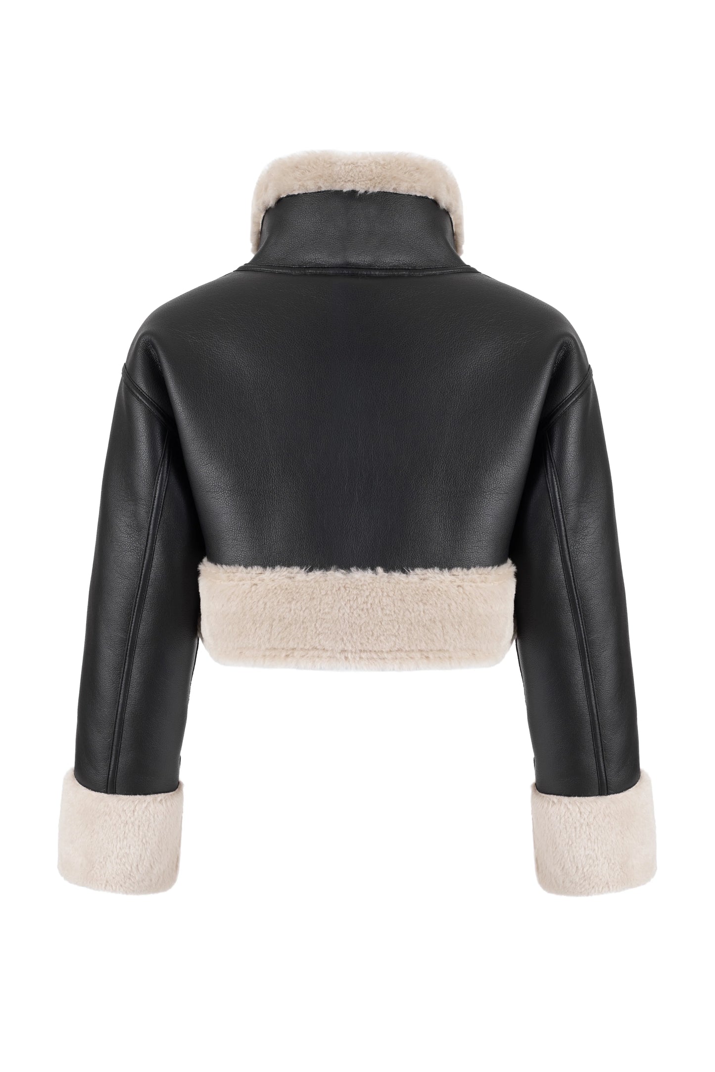 PU Bonded Fur Black/biscuit