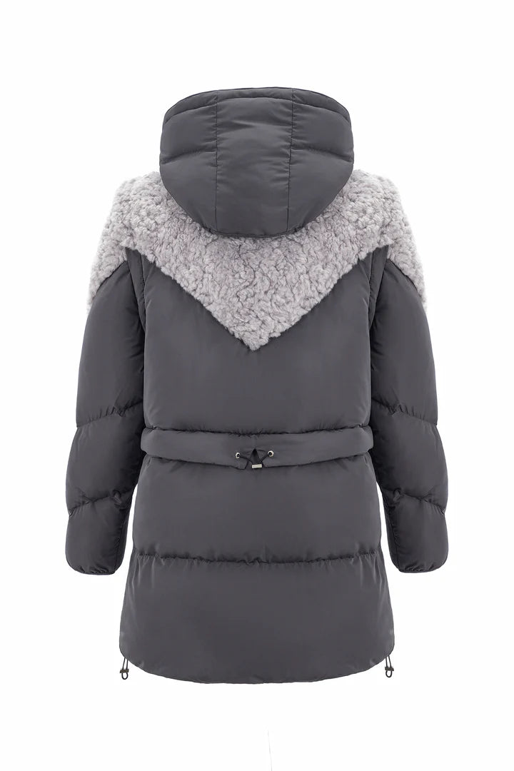 Padded Coat-Slate