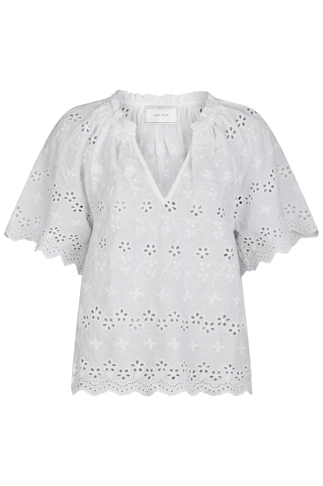 Odet embroidery blouse white
