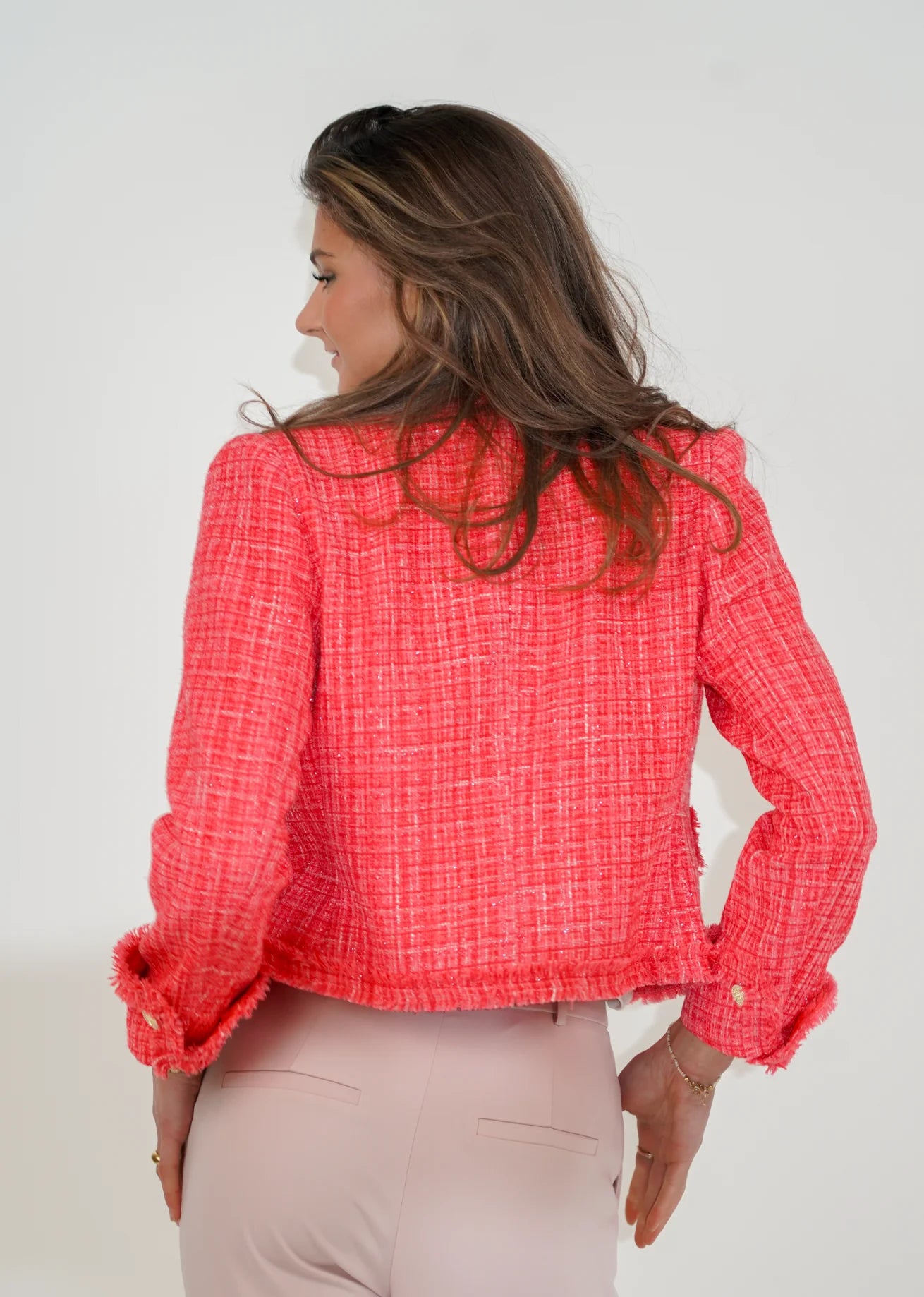Tweed jacket pink