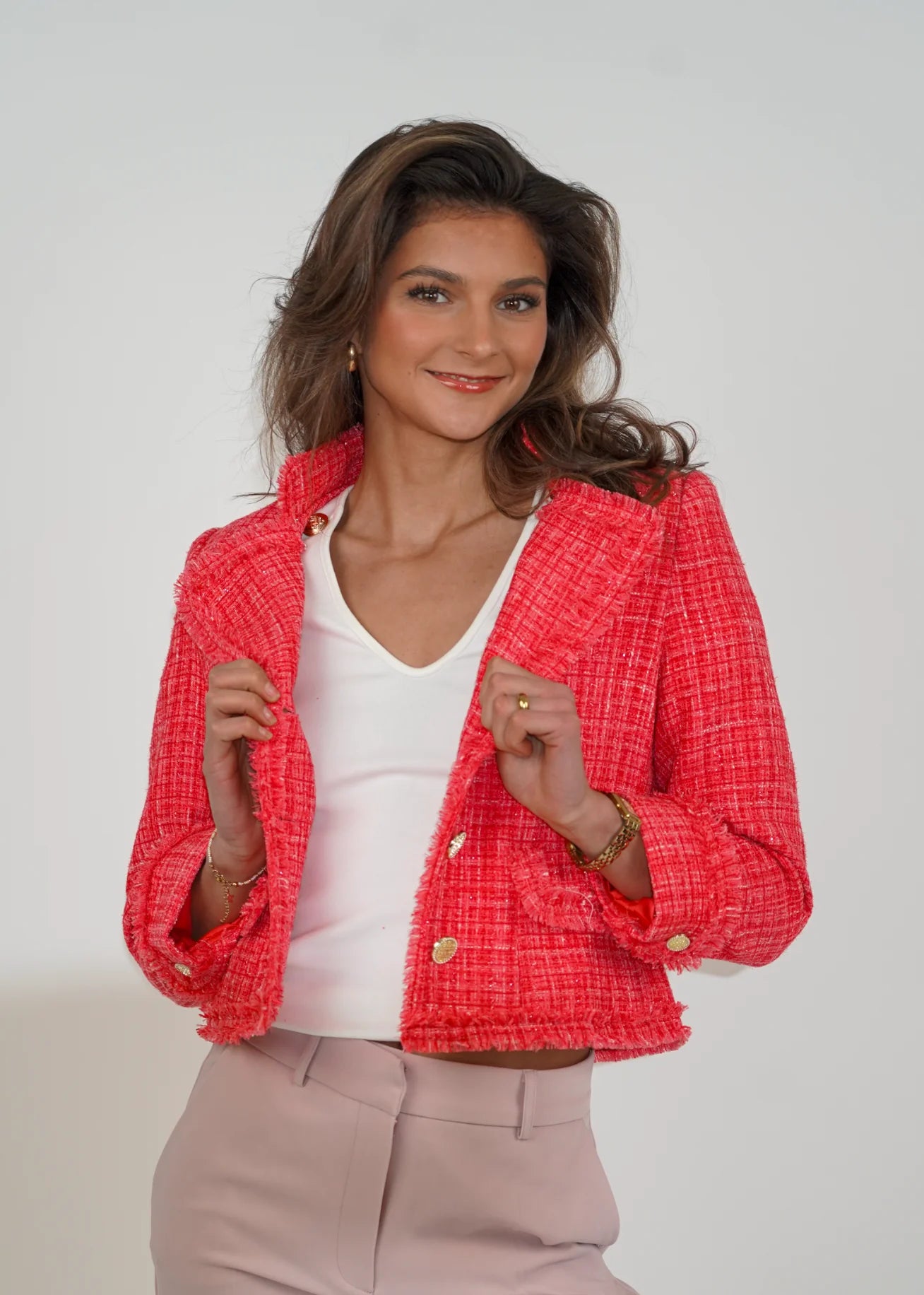 Tweed jacket pink