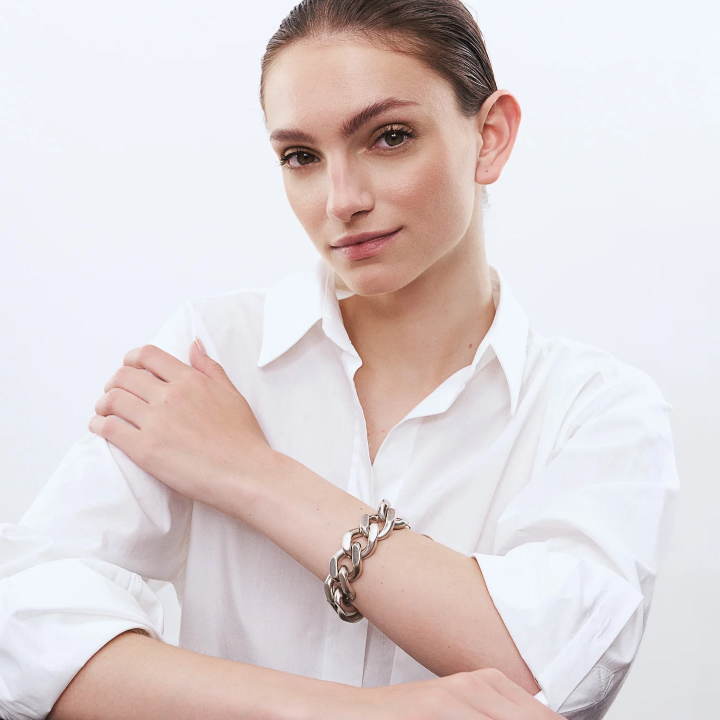 Flat Chain Bracelet-Silver Vintage