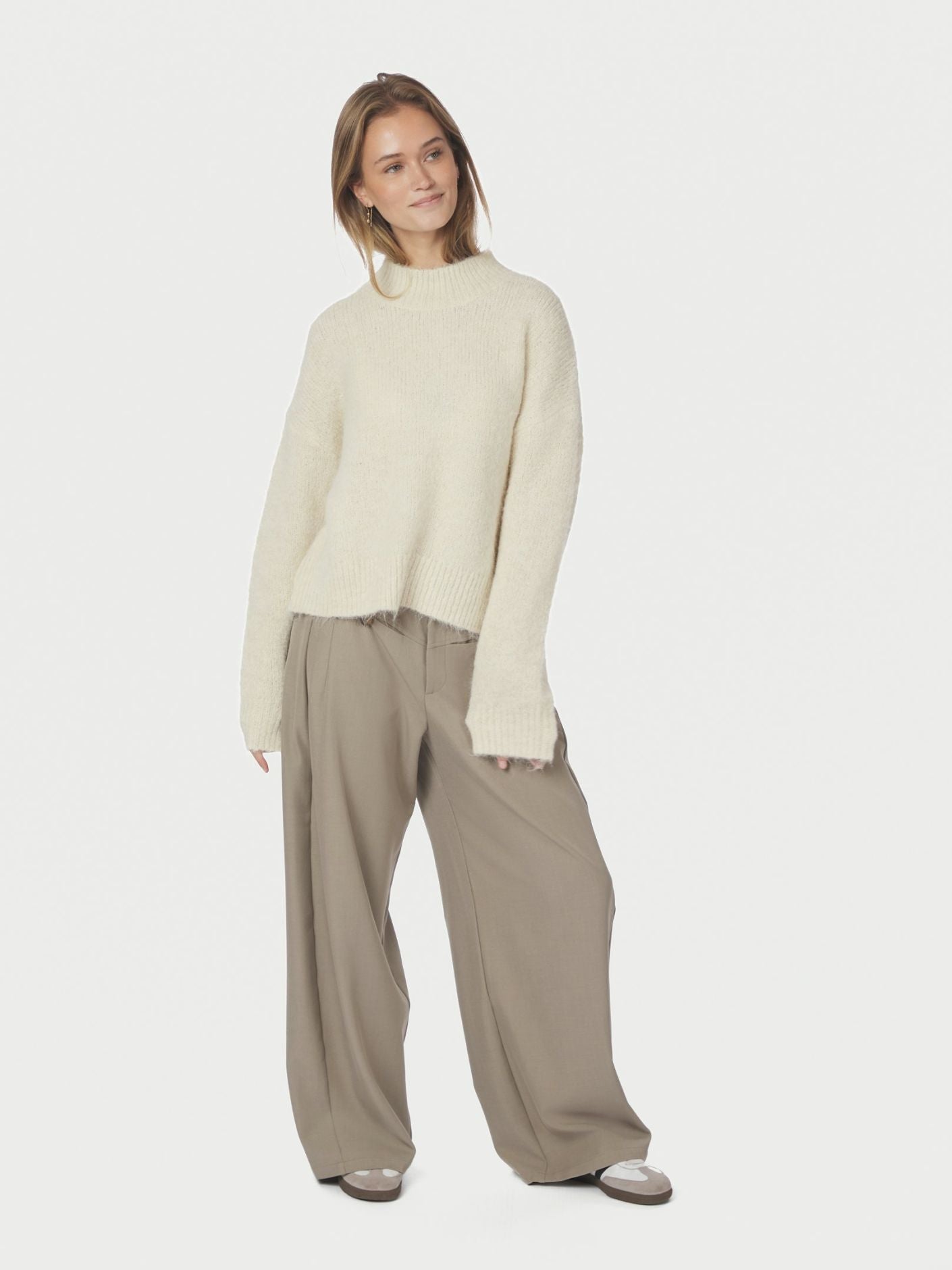 Paulina fluffy knit blouse