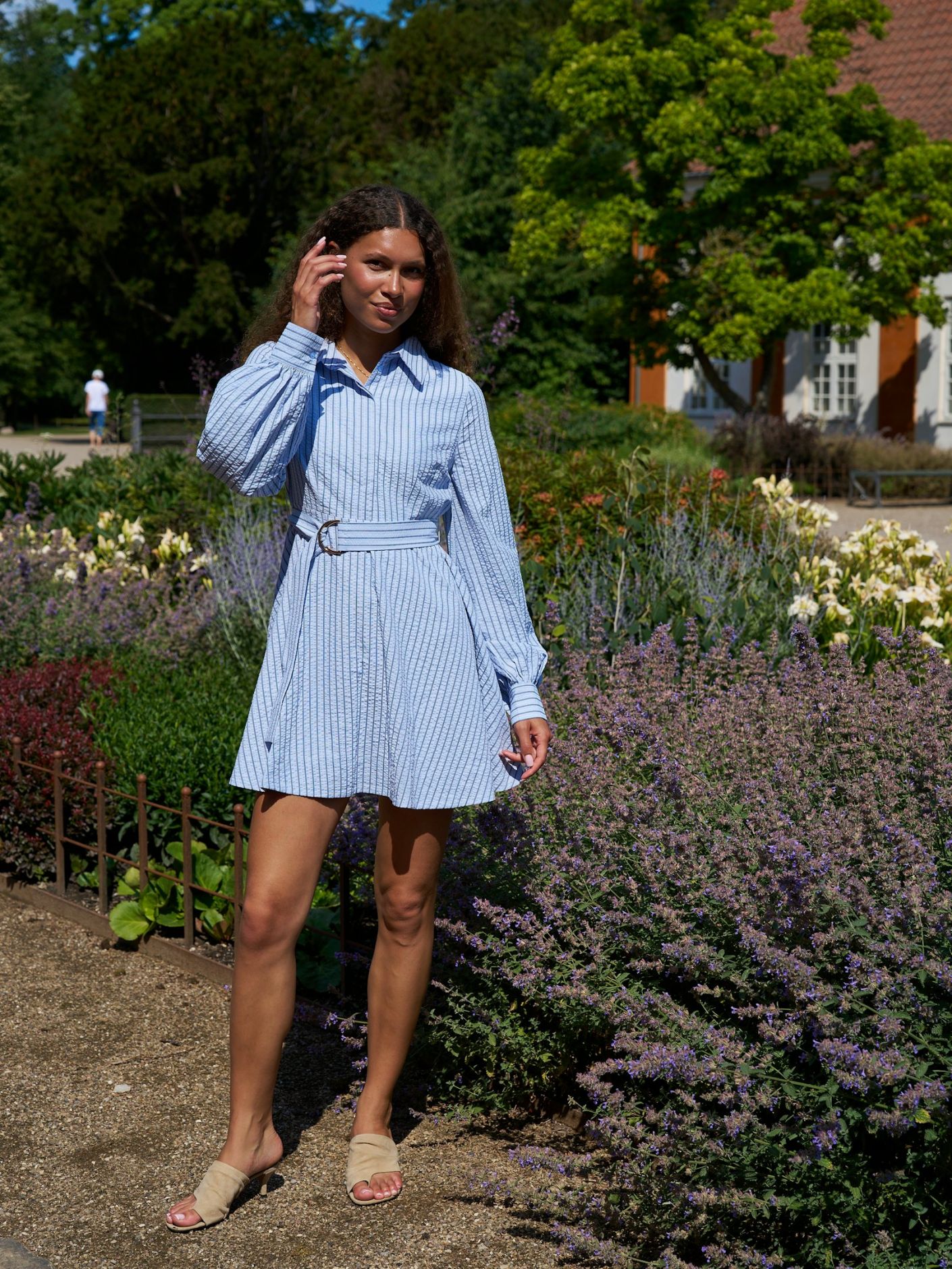 Felice striped crepe dress