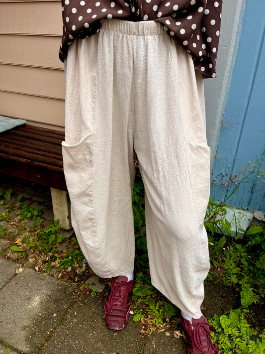 Linen pocket pant