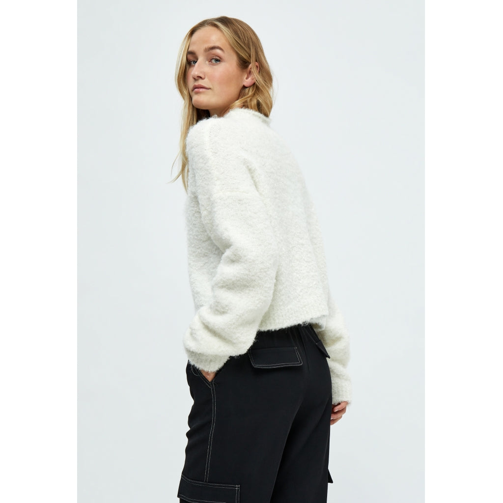 Josette High Neck Cropped Knit Pullover