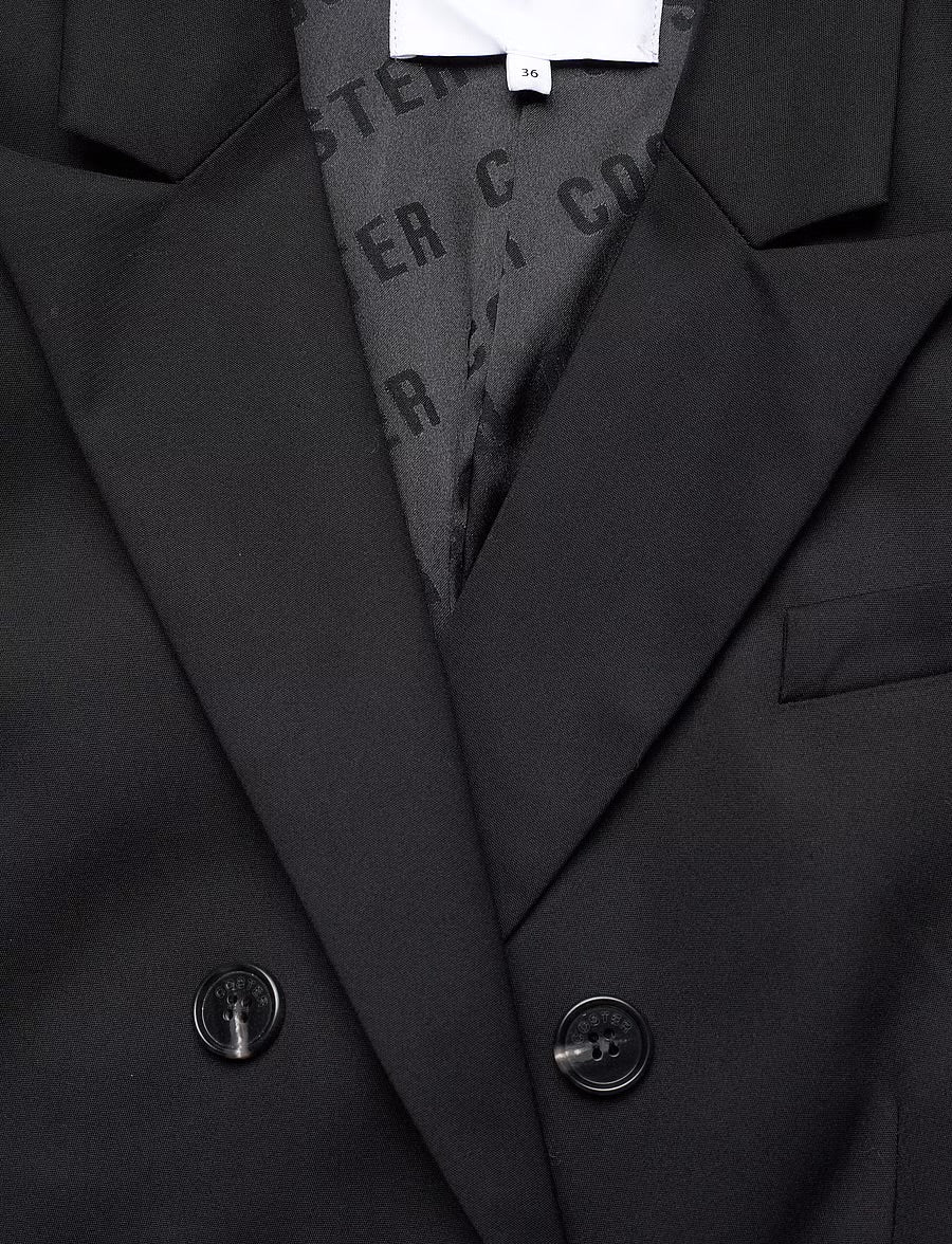 Double- breasted blazer with utility details