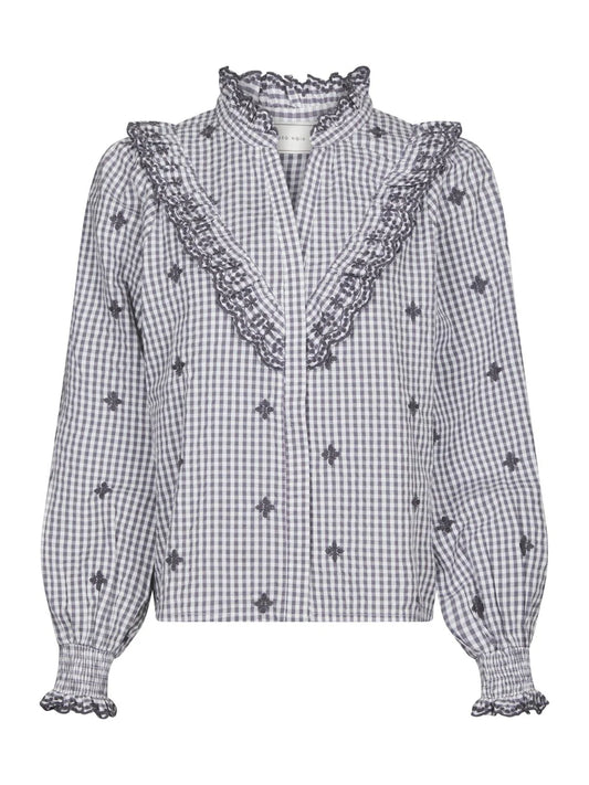 Degas Check Blouse