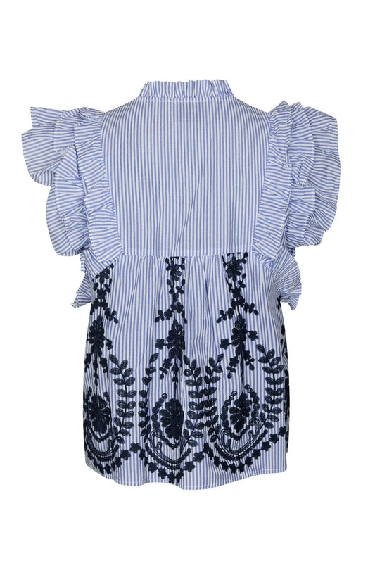 Jayla Stripe Embroidery Top