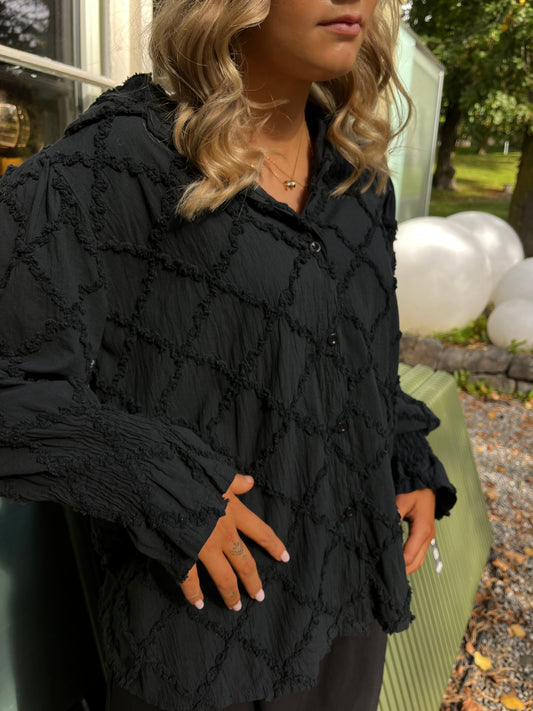 Svart Bomull skjorte