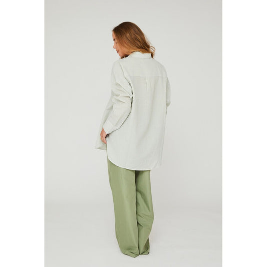 Sonja Shirt-Green/White