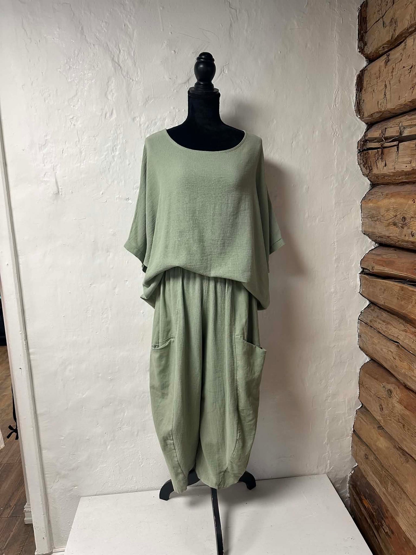 Linen pocket pant