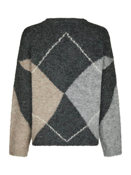 Inga Check Fluffy Knitt FORHÅNDSBESTILLING