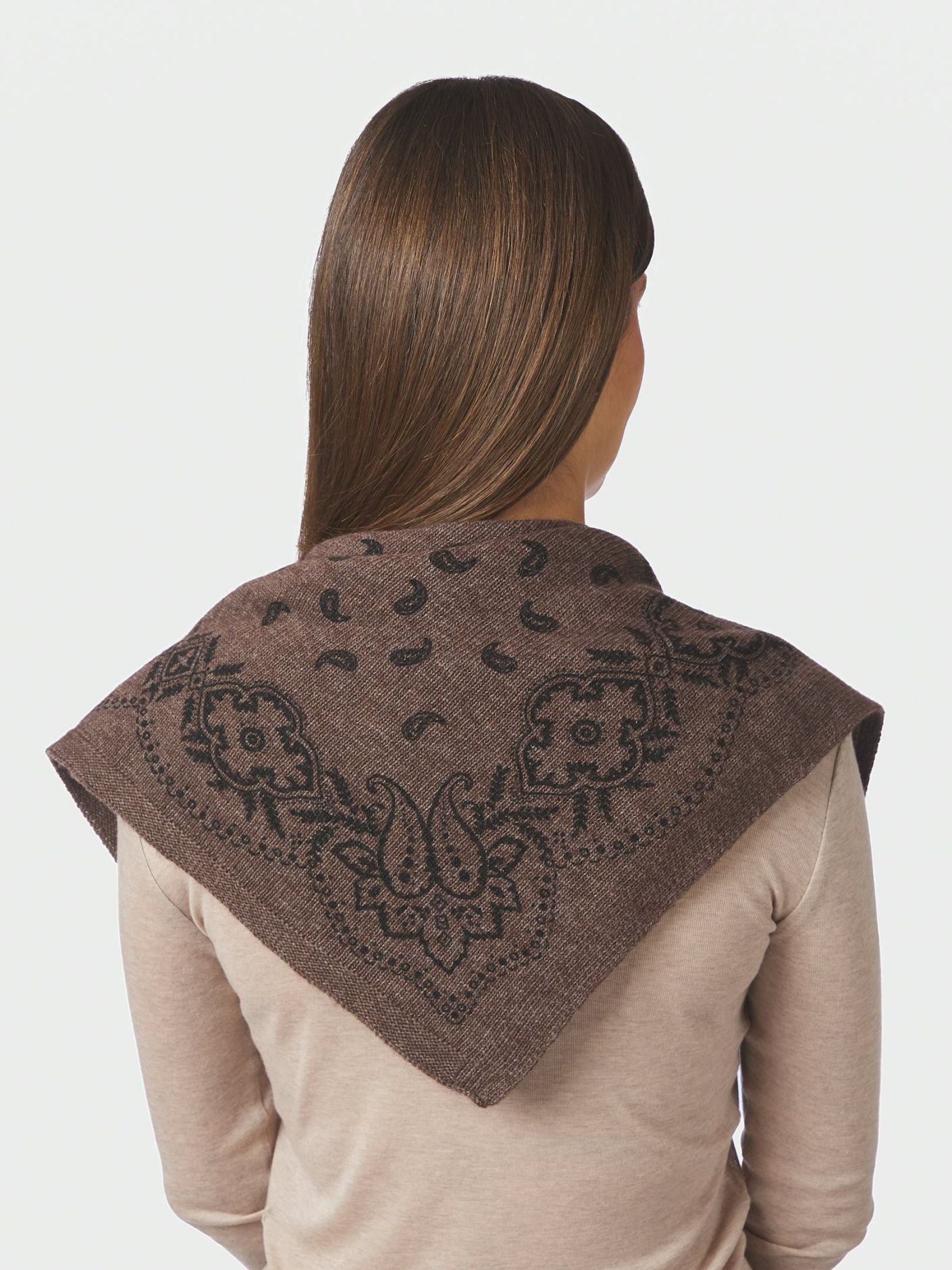 Adelina paisley scarf - Brun