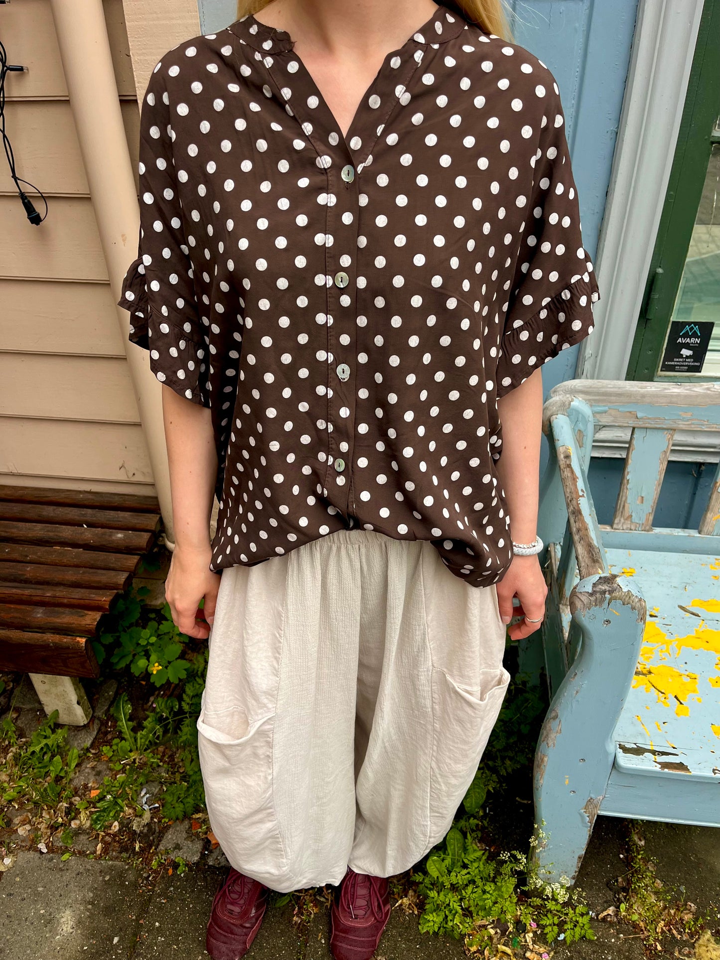 Viskose dott blouse