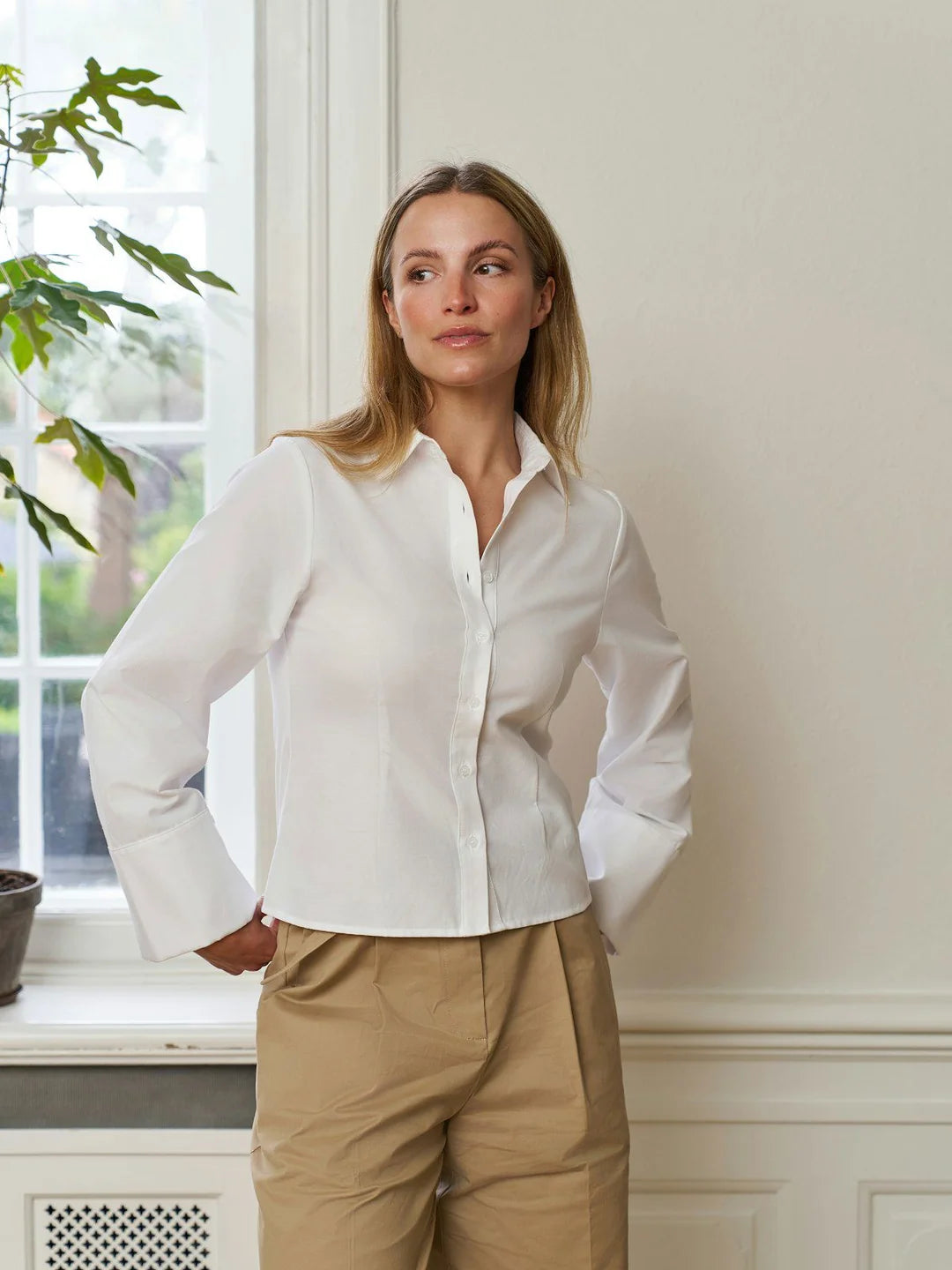 Rosa Oxford Shirt - hvit