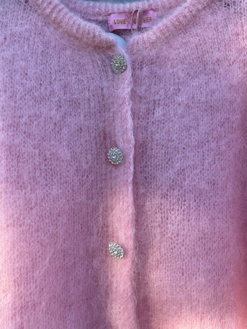 Diamond mohairkofta Pudderrosa