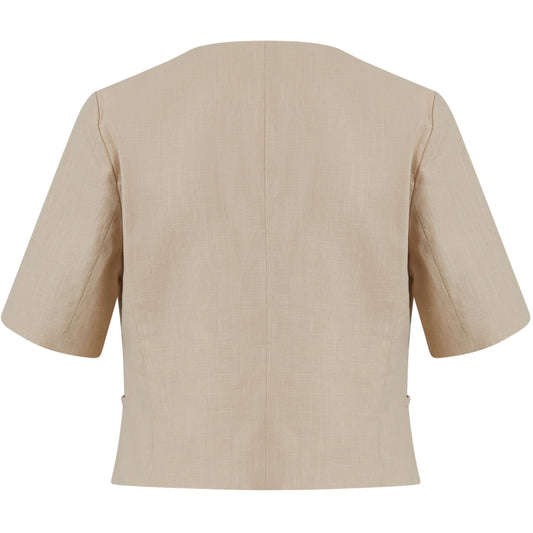 Cropped blazer with short sleeves