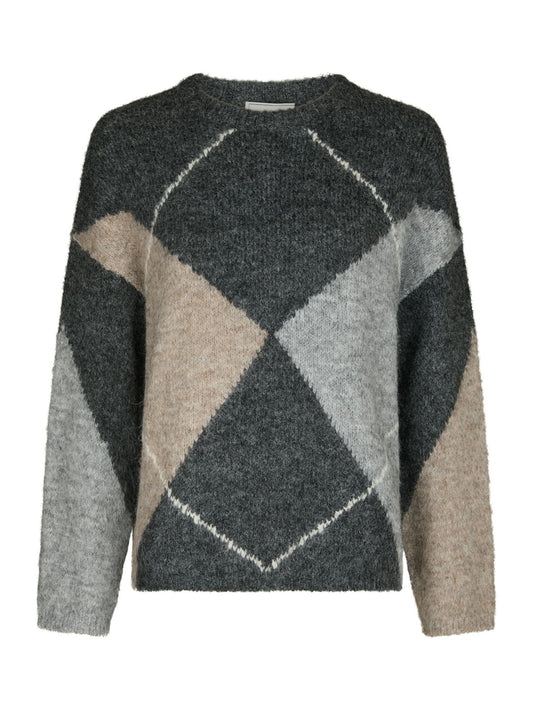 Inga Check Fluffy Knitt FORHÅNDSBESTILLING