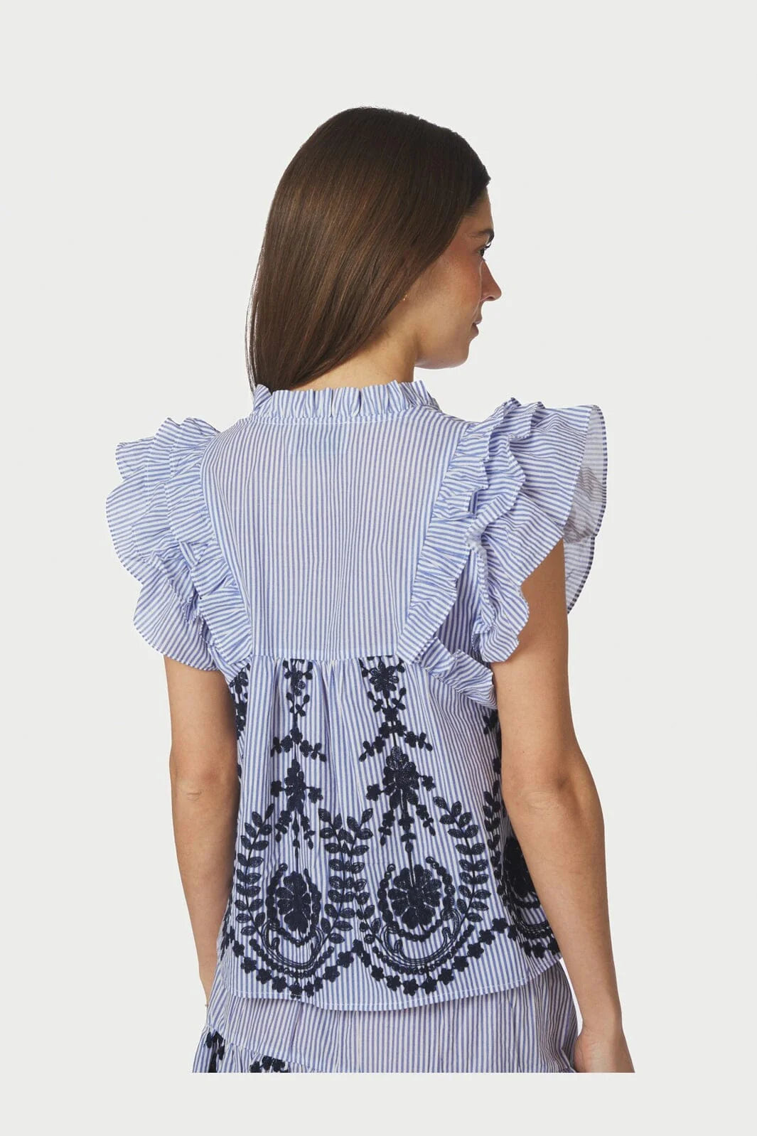 Jayla Stripe Embroidery Top