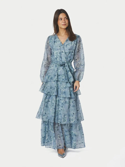 Denila Crepe Print Dress
