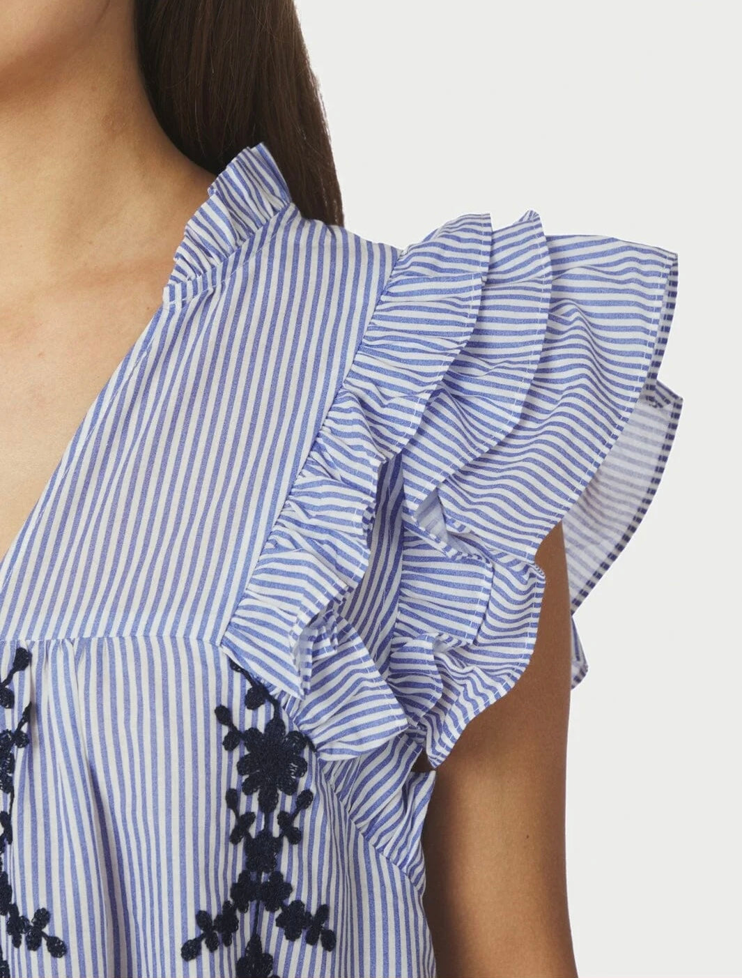 Jayla Stripe Embroidery Top