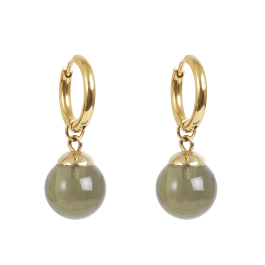 Glass ball Olive Steel - Pure Steel