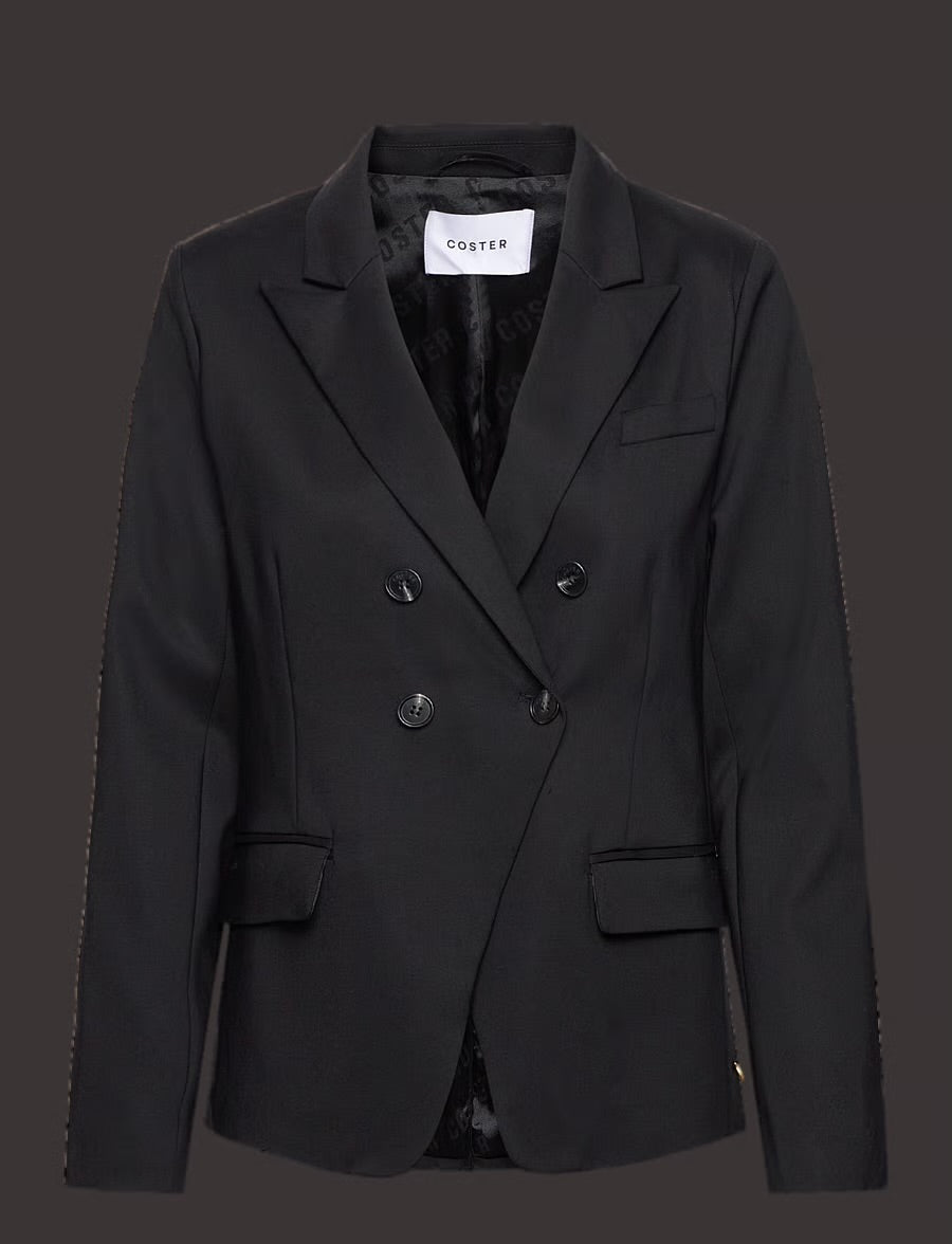 Double- breasted blazer with utility details