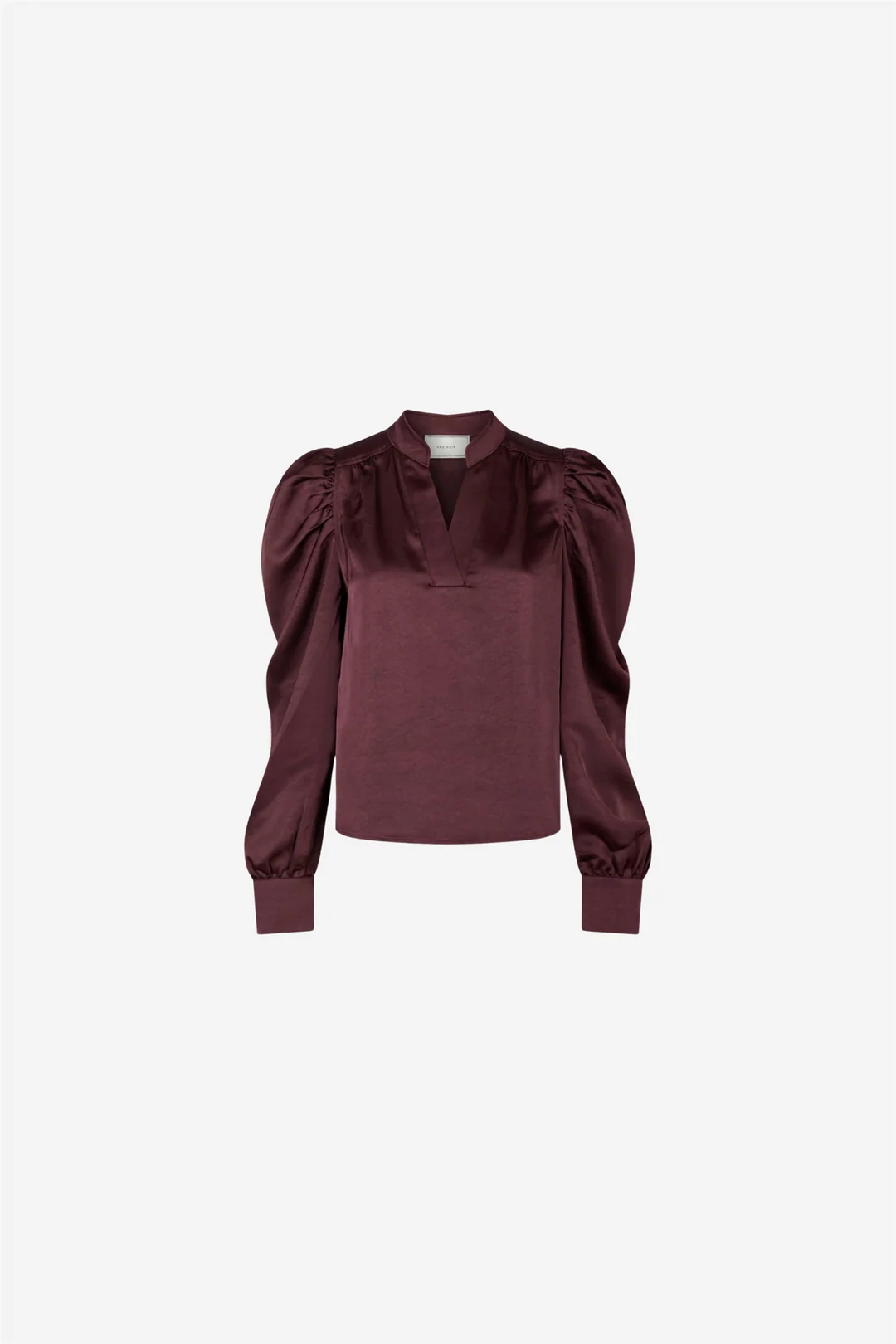 Rosslyn Heavy Sateen blouse - Burgunder