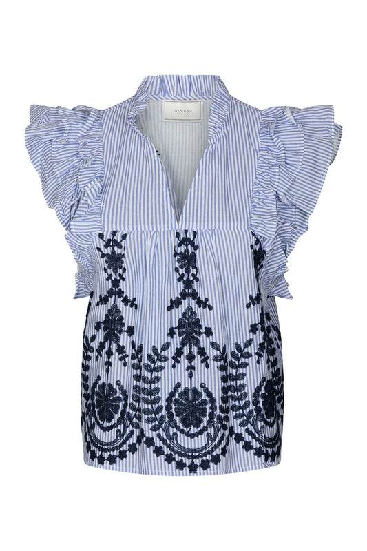 Jayla Stripe Embroidery Top