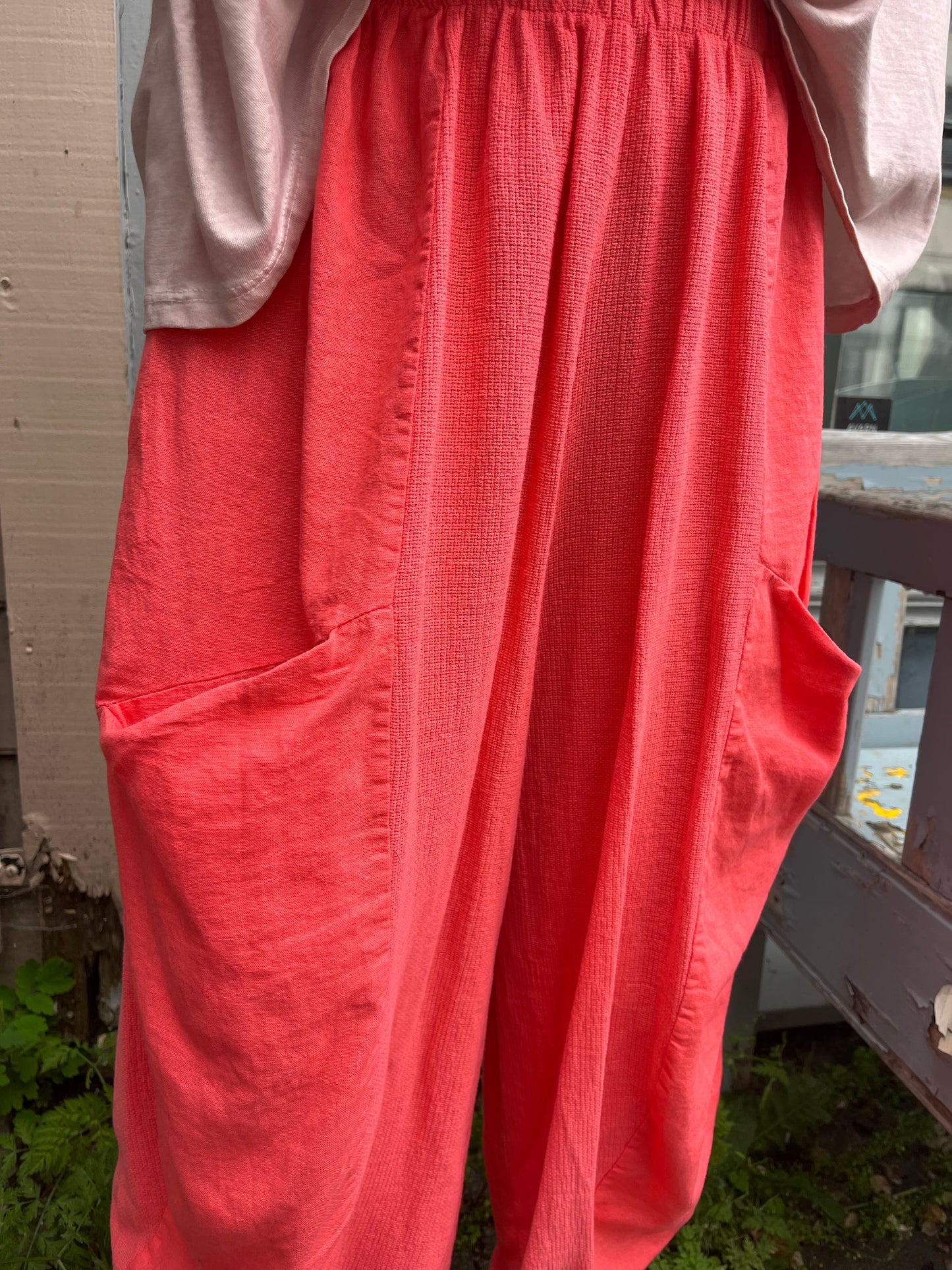 Linen pocket pant