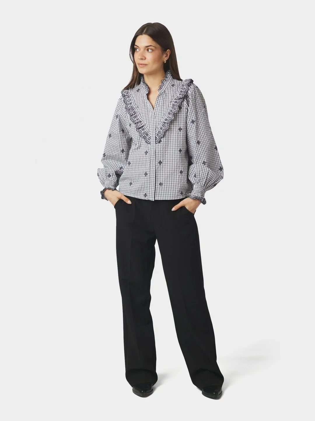 Degas Check Blouse