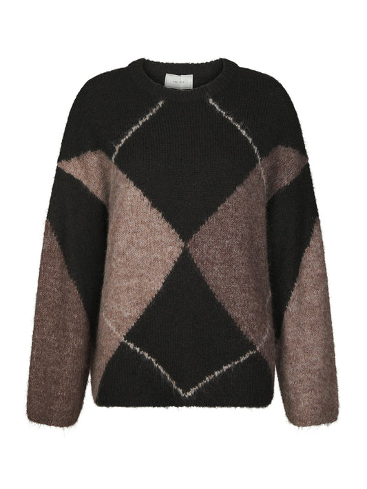 Inga Check Fluff knit blouse