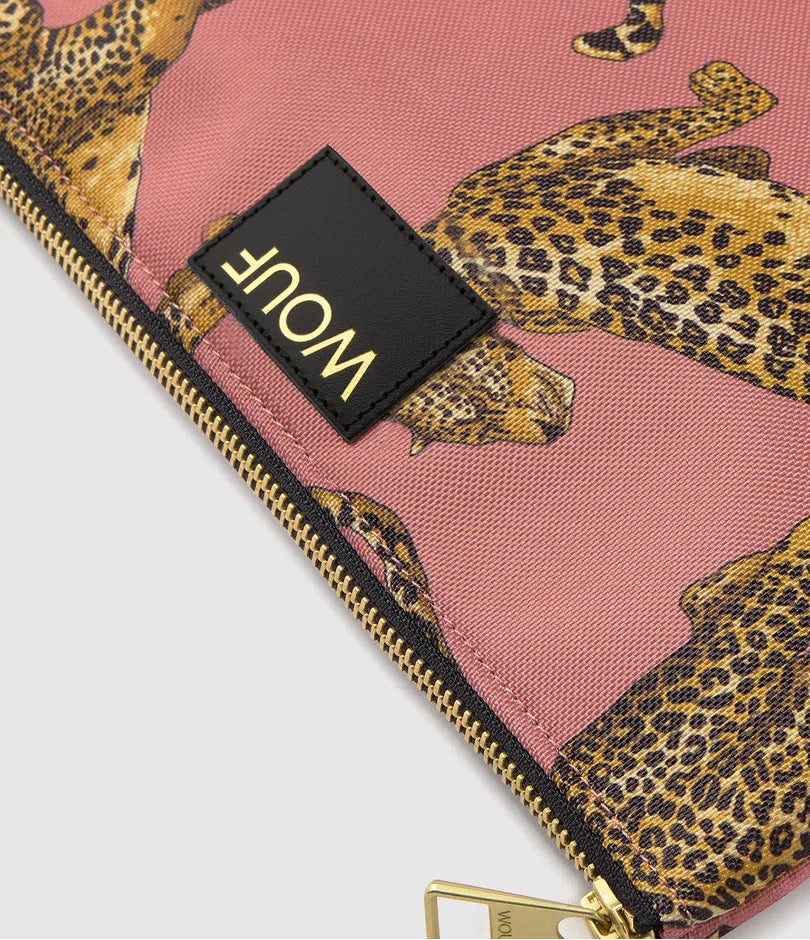 Blush Leopard XL Pouch bag