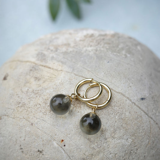 Grey glass ball hoop