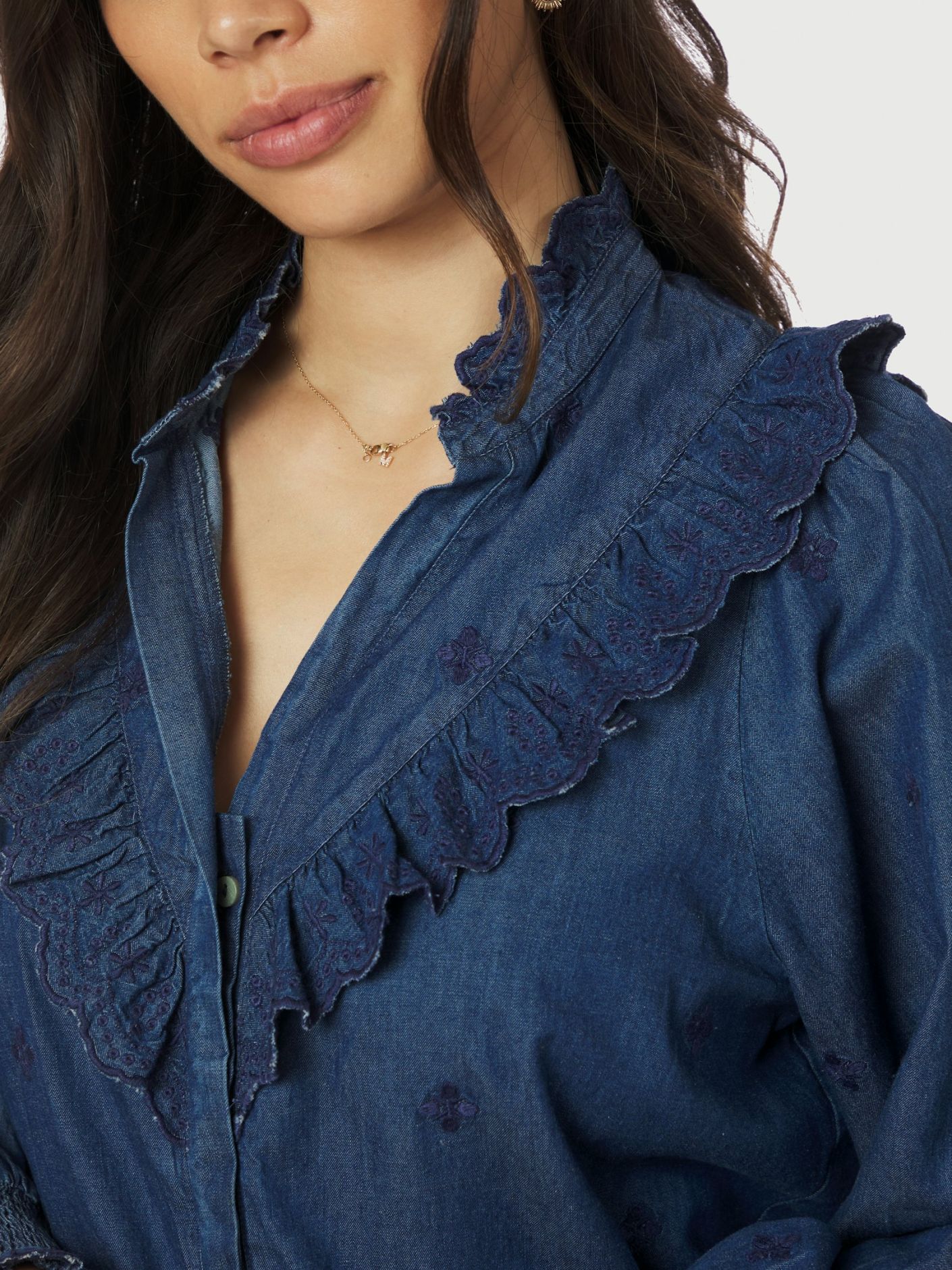 Dega Denim Blouse FORHÅNDSBESTILLING