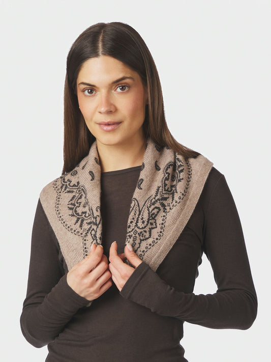 Adelina paisley scarf - Beige