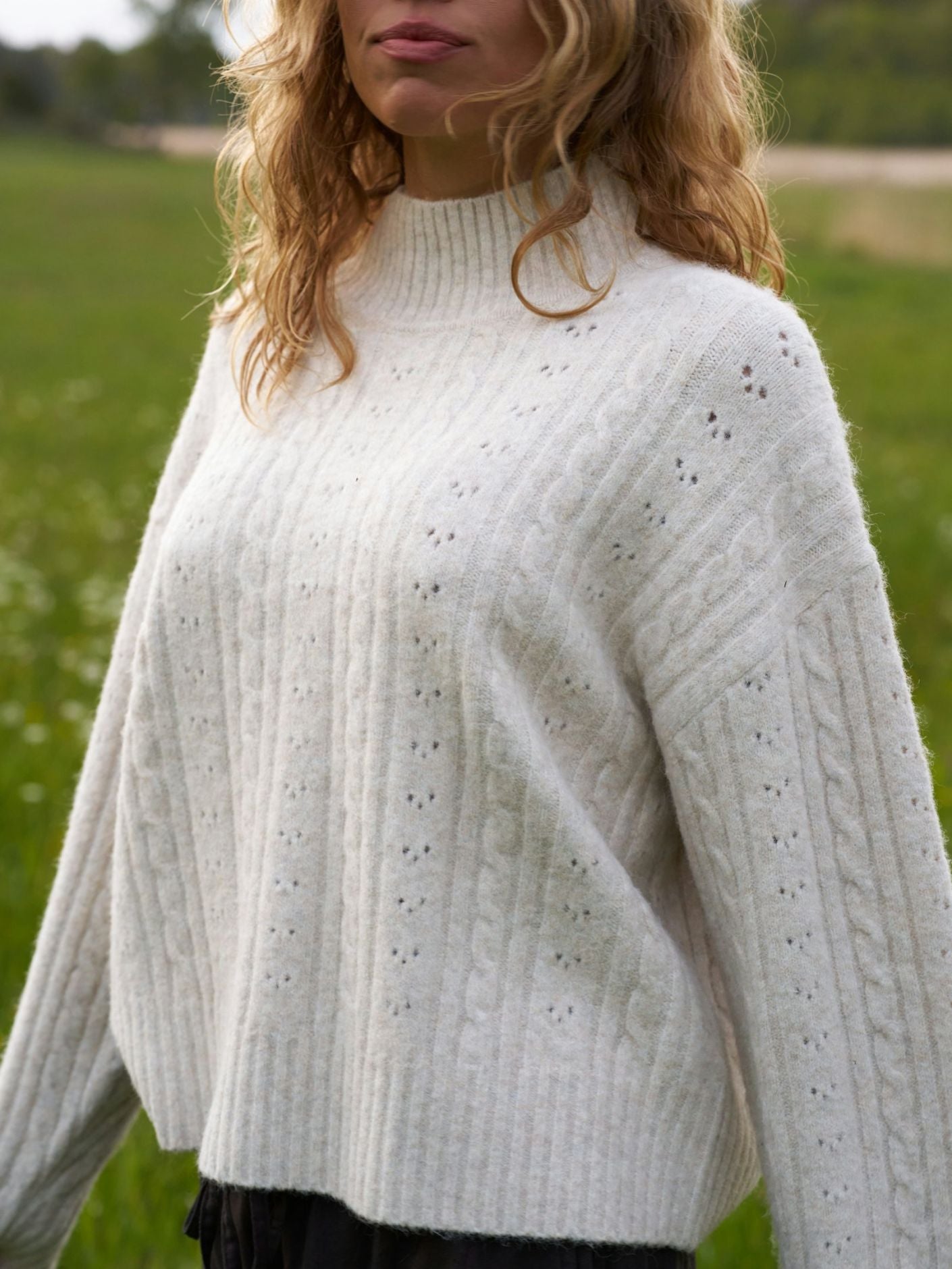 Anda Cable knit blouse