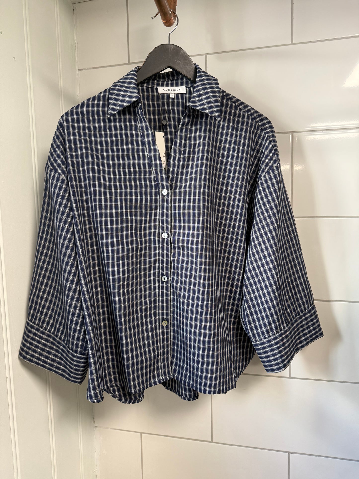 Amber Check Navy