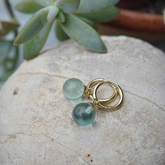 Aquamarin glass ball hoop