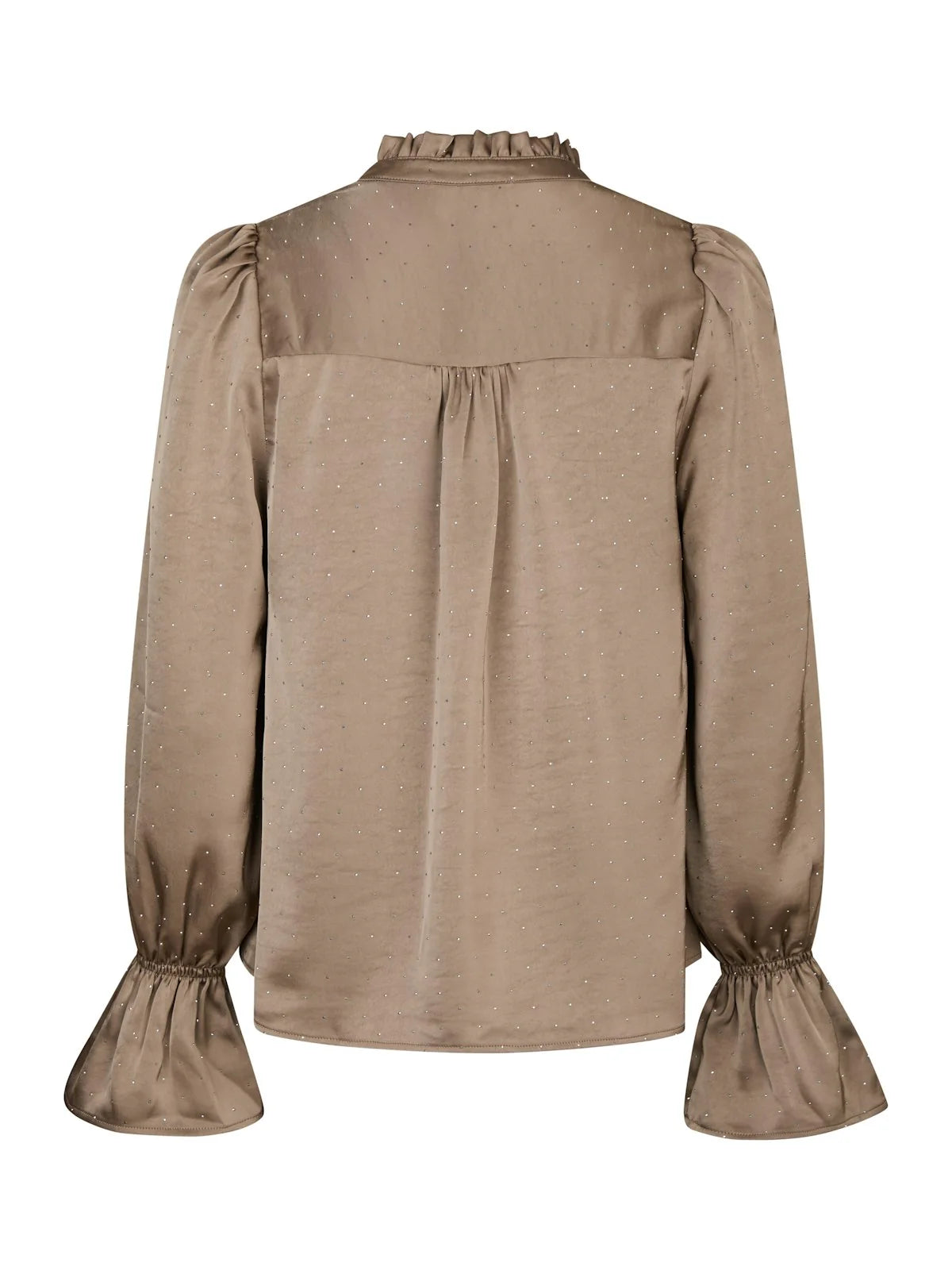 Amara Heavy Sateen Bedaz blouse Dark Taupe