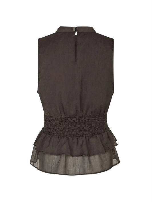 Ansol Solid Chiffon Top