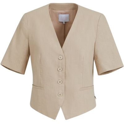 Cropped blazer with short sleeves